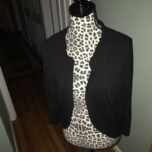 Zara Women's Long Sleeve Open Front Cardigan  Sweater Solid Black Size Small